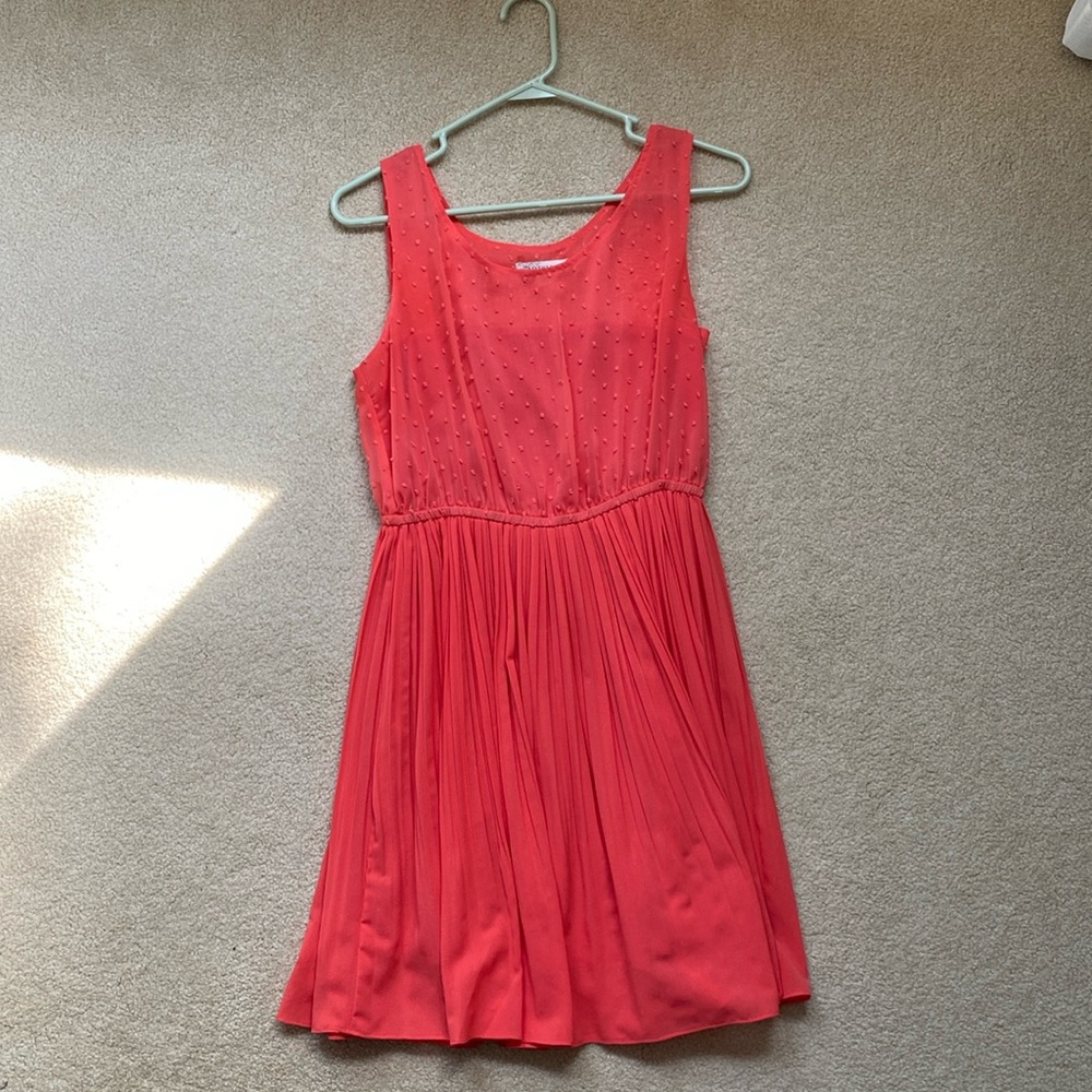 Coral sleeveless dress